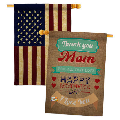 Drapeau de maison décoratif à 2 côtés en polyester / mélange de polyester 40 x 28 po