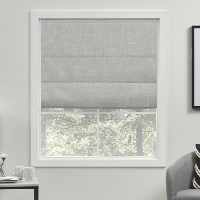 Store romain occultant 100% Exclusive Home Acadia, l 34 po x L 64 po, Argent