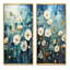 «Blue Tranquil Gardens», 2 pièces sur toile-446507332-446507322