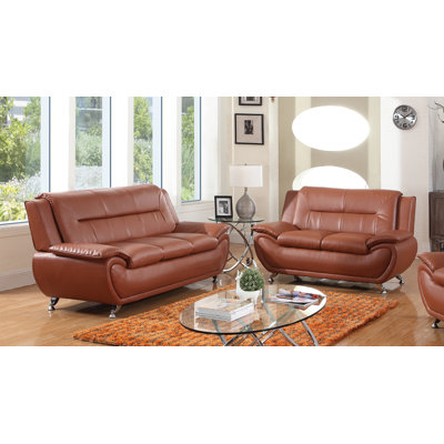 Upton 78'' Faux Leather Sofa