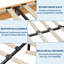 Base de lit plateforme en bois - sans sommier, lattes en bois, hauteur 10,24 po, facile à assembler-533541485-533541487