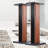60cm Wood Grain Fixed Height Speaker Stand Universal Floor Pair Heavy Duty Surround Sound Studio Monitor Stand For Home Theaters With Sand Filling Tuning Function