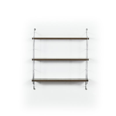 Étagère murale à 3 niveaux en bois massif - rustique avec support en métal pour livres, livres de collection flottants