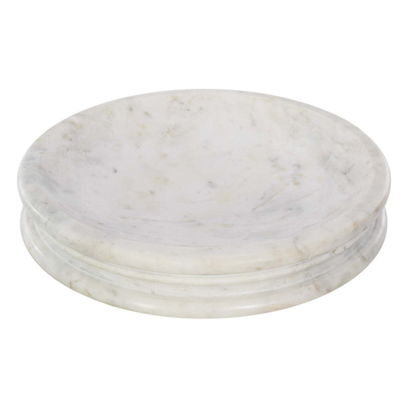 Handmade Marble Decorative Bowl, 3" H x 18" W x 18" D