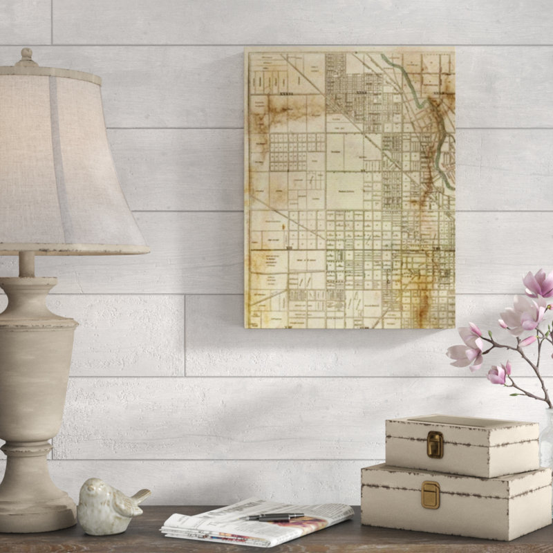 «Chicago City Grid I» par Zoey Riley - impression, Couche de verre, H 32 po x l 24 po