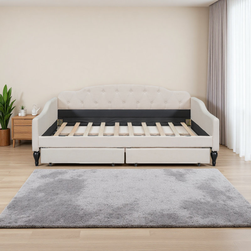 Full Size Upholstered Tufted Daybed