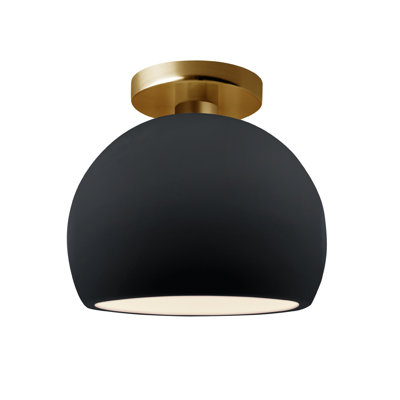 Single Light Ceramic LED Semi Flush Mount
