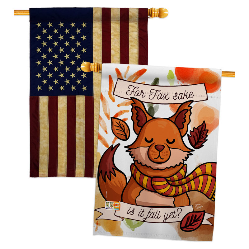Drapeau de maison en polyester 2 côtés 3 pi 3 po x 2 pi