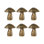 Ensemble de 6 boutons de rangement surdimensionnés pour champignon
