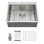 Évier de cuisine en acier inoxydable 25 po x 22 po x 12 po à cuve simple encastrable 16 jauges