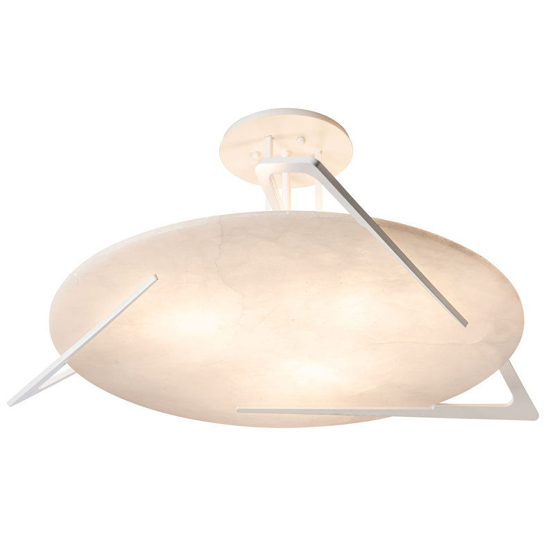 Callisto Semi Flush Mount, White