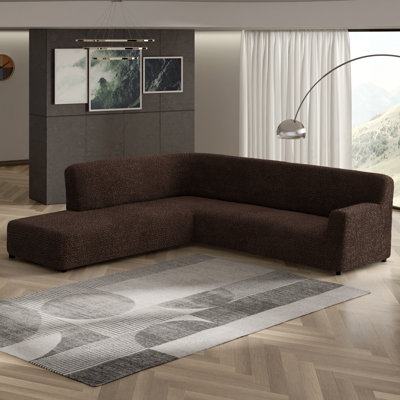 Stretchy Slipcover for Bumper Chaise Sectional - Easy to Clean & Durable (Left Chaise) - Comfort Collection