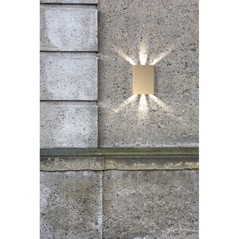 14.8cm H Integrated LED Outdoor Flush Mount, Brass