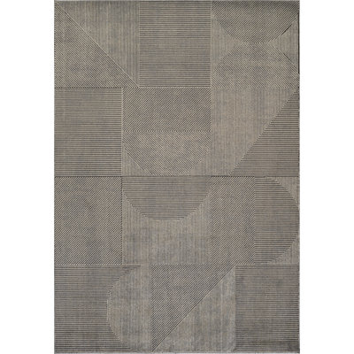 Hypnos Collection Neutral Geometric Area Rug