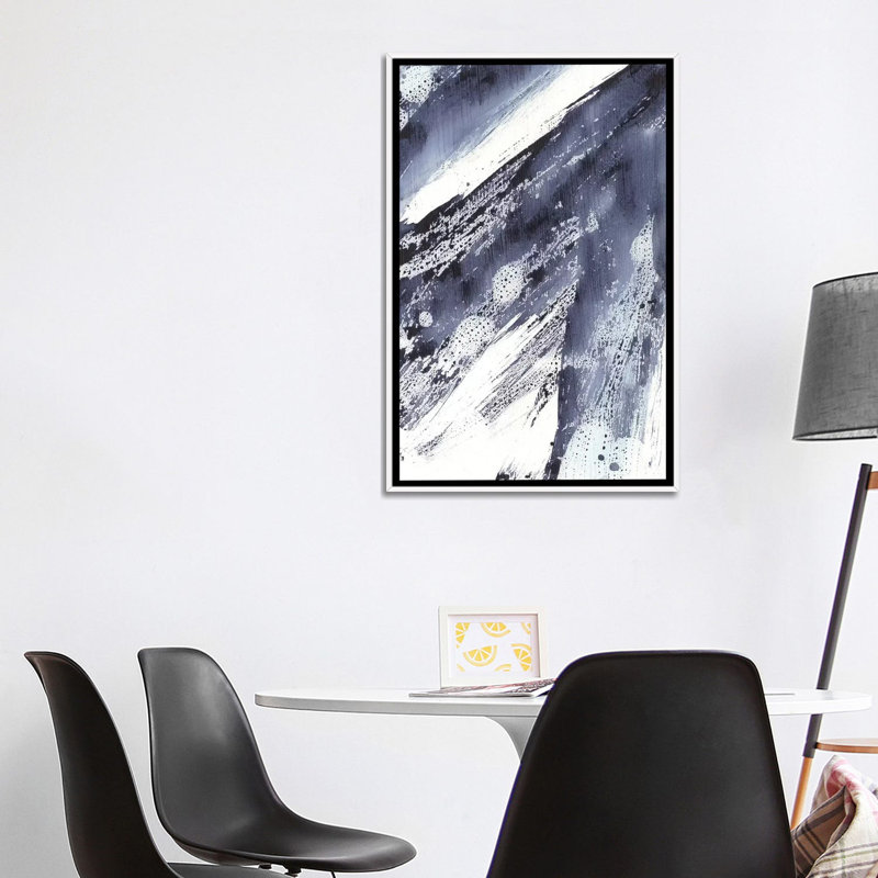 « Directivité II » par Ethan Harper, reproduction d’art, H 40 po x l 26 po x P 1,5 po, Toile blanche encadrée, Pas de tapis