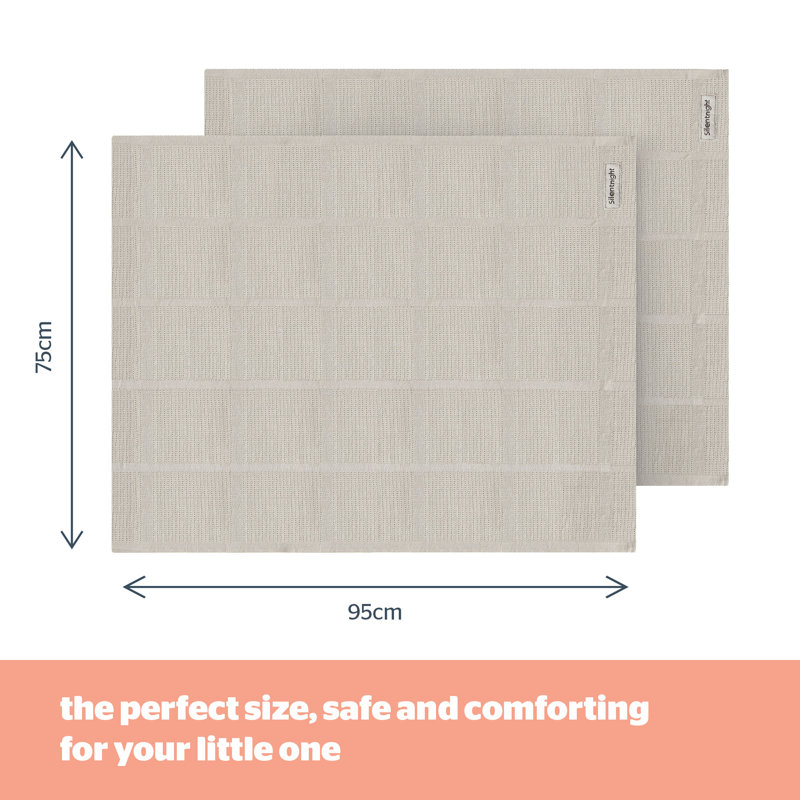 Safe Nights Cellular Blanket 2 Pack, Natural