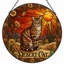 Panneau de vitrail pour chat H 7,8 po Desert