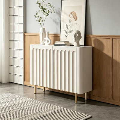 Modern Luxury Sintered Stone Accent Cabinet
