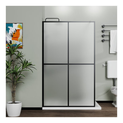 Goodyo 34" X 72" Shower Screen Door Frost Tempered Glass