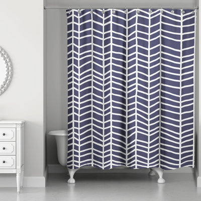 Rideau de douche simple à chevrons Kral
