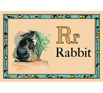 « lapin », reproduction d’art encadrée