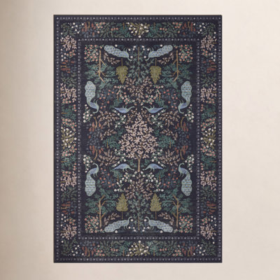 Rifle Paper Co. x Loloi Canopy Charcoal Floral Rug