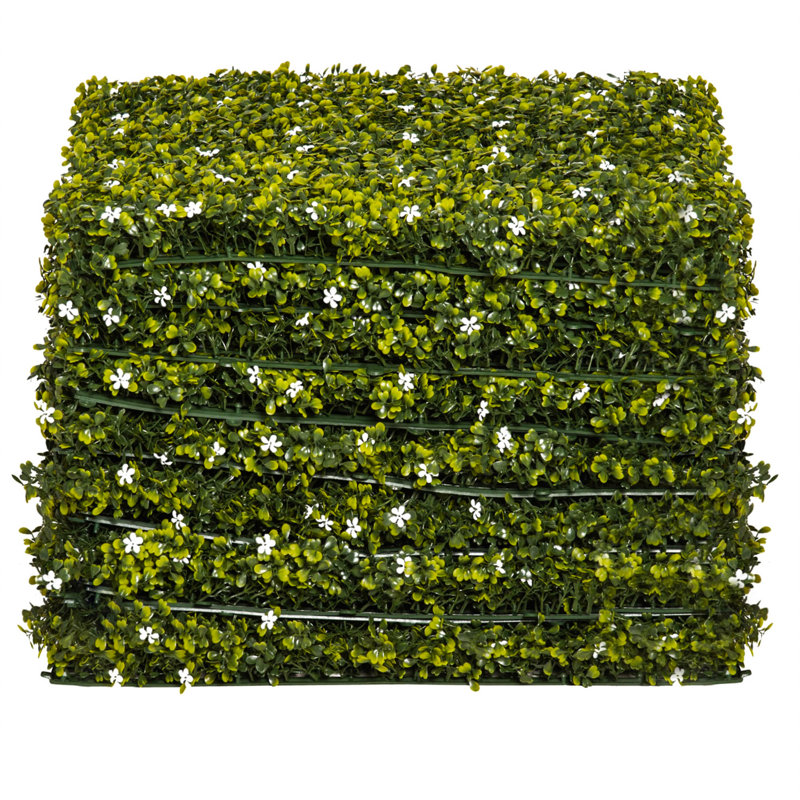 Outsunny Artificial Boxwood Wall Panels 12PCS 50cm x 50cm