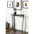 Console demi-ronde Gerhardt en brun rustique, noir
