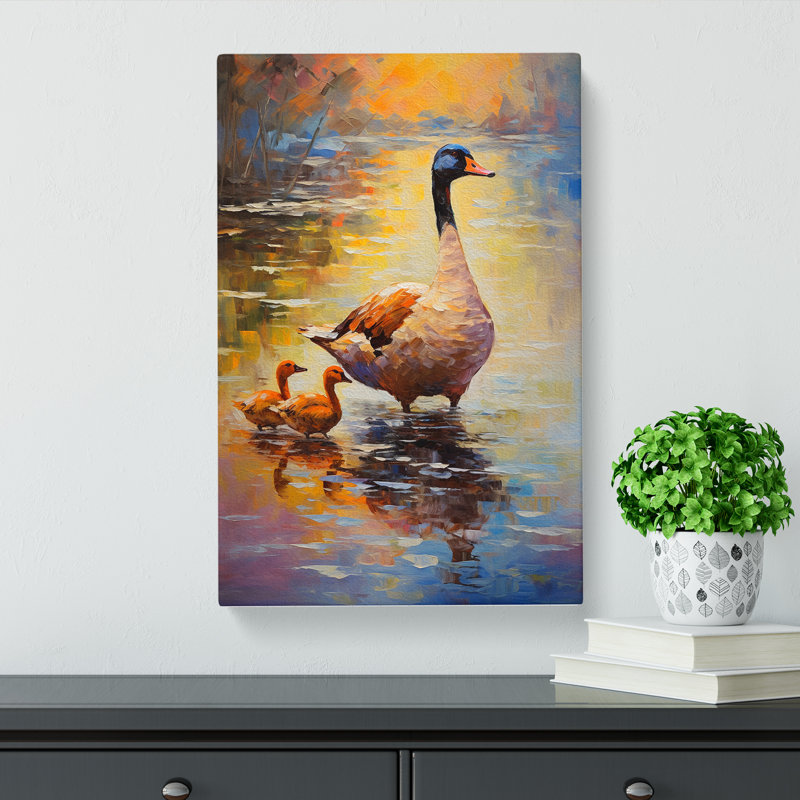 Goose Impressionism No.3 - No Frame Print, 76cm H x 50cm W x 3cm D