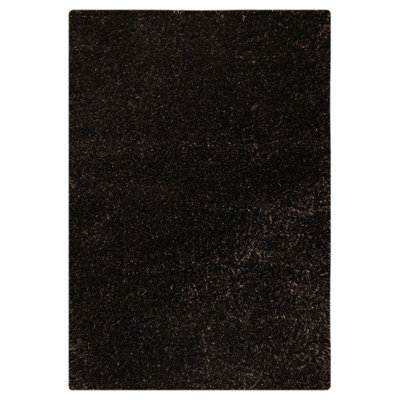 Tapis noir noué à la main