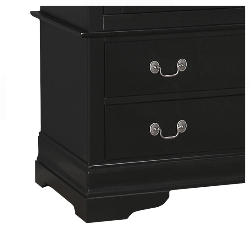 Armoire élégante noire traditionnelle