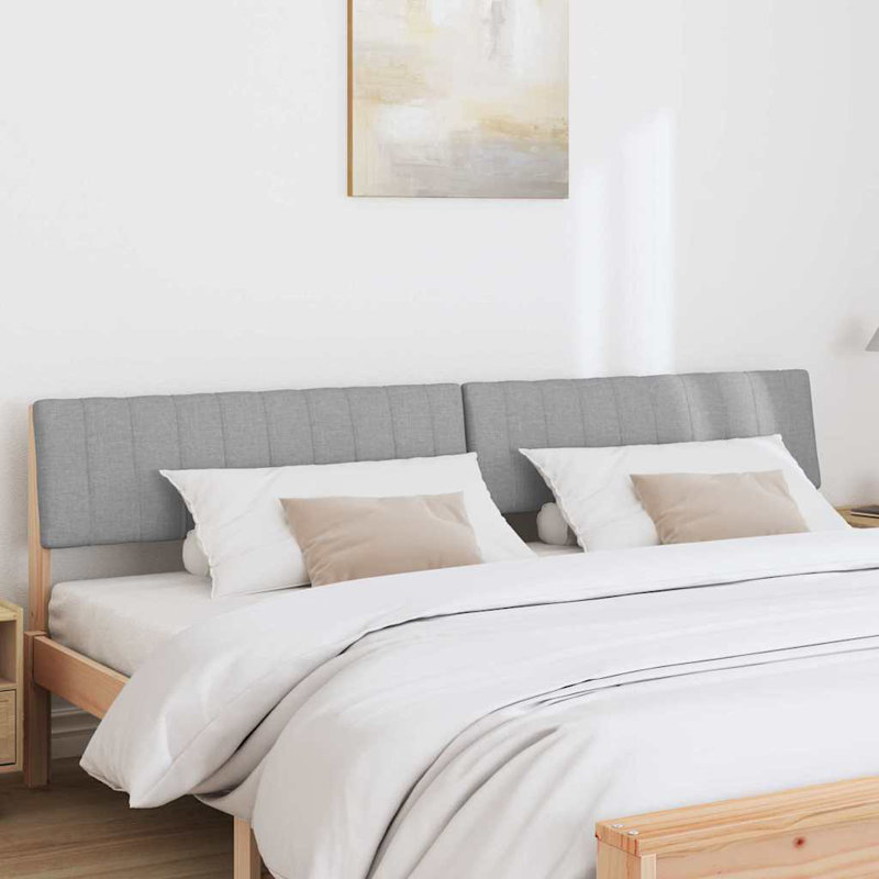 Solid Wood Headboard, King, Light Grey, Brown