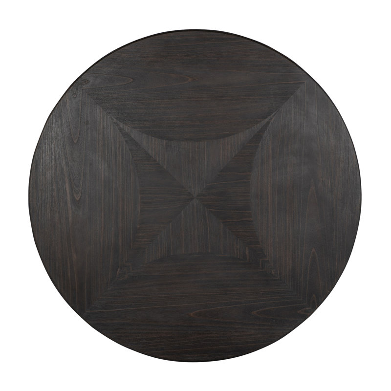 Adams 60" Pedestal Dining Table, Cerused Forest Black