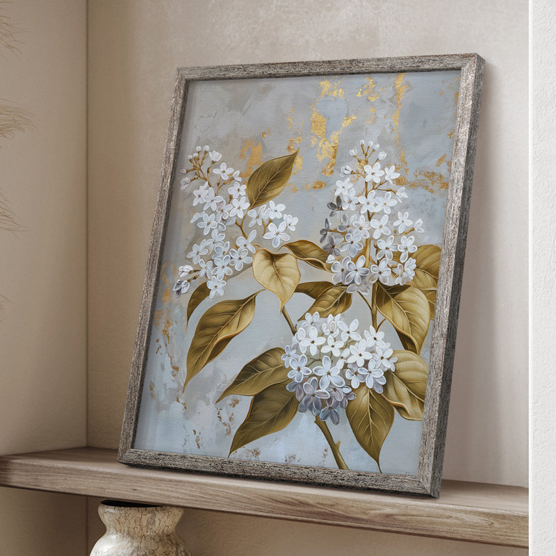 Reproduction encadrée FLORAL Series CCLXIV - bois massif, H 11 po x l 9 po