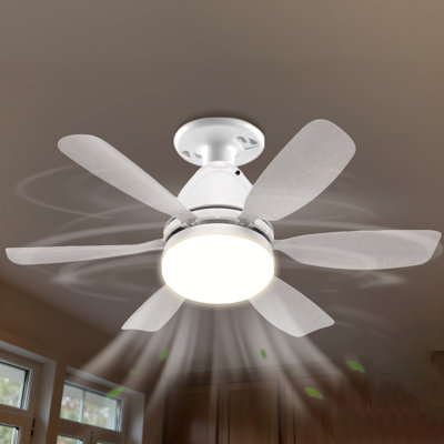 Ventilateur de plafond encastré 20 pouces avec lumière DEL - 6 pales, 3 vitesses, à intensité variable et télécommande