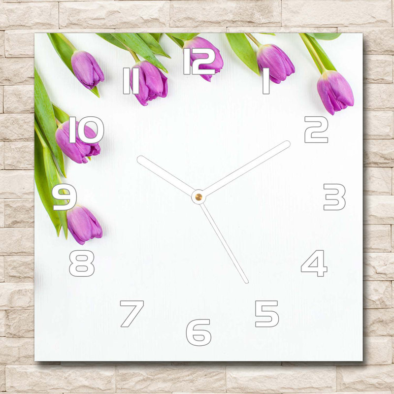 Jkira Tulips Silent Wall Clock, White