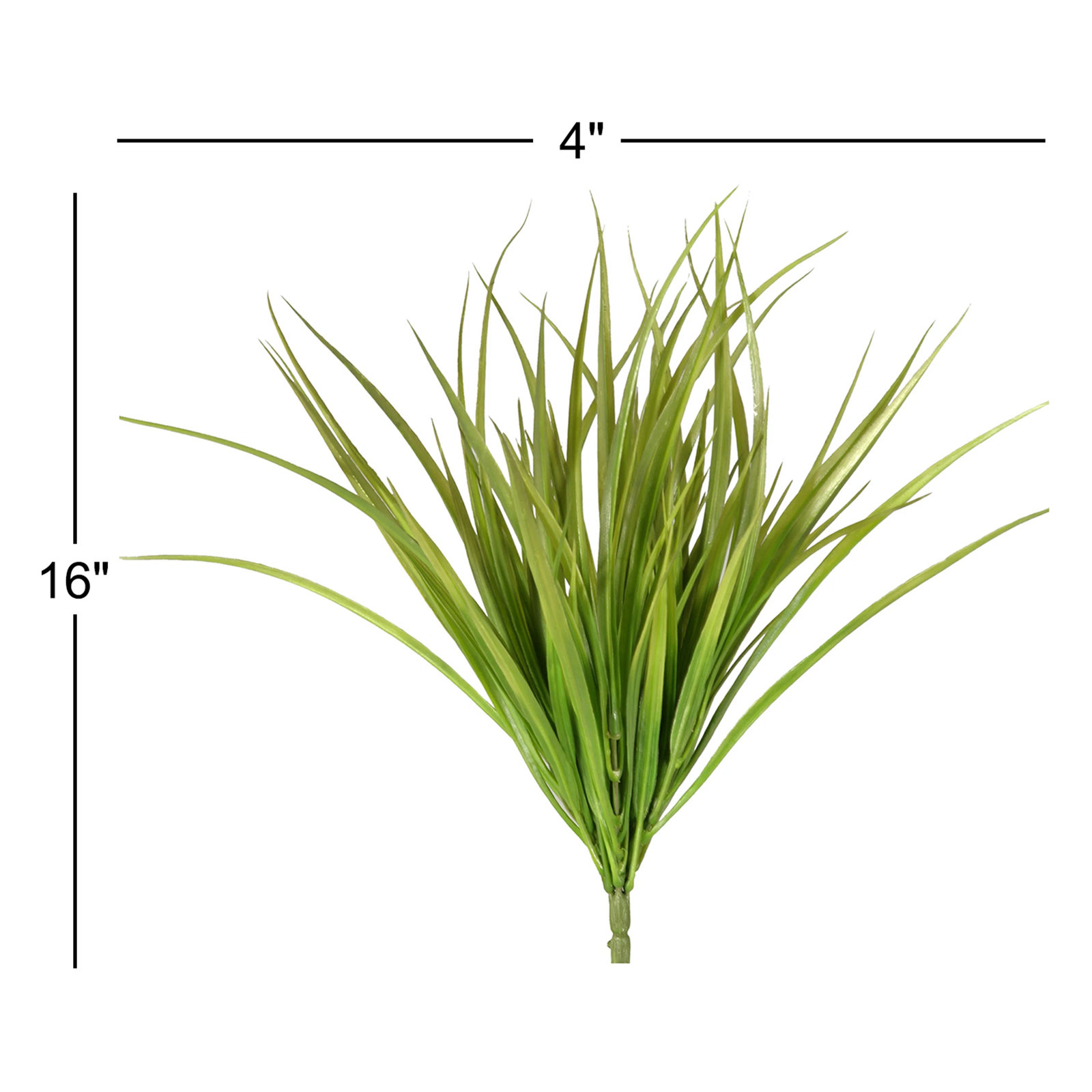 16'' Faux Grass, 16" H x 4" W x 4" D, Green