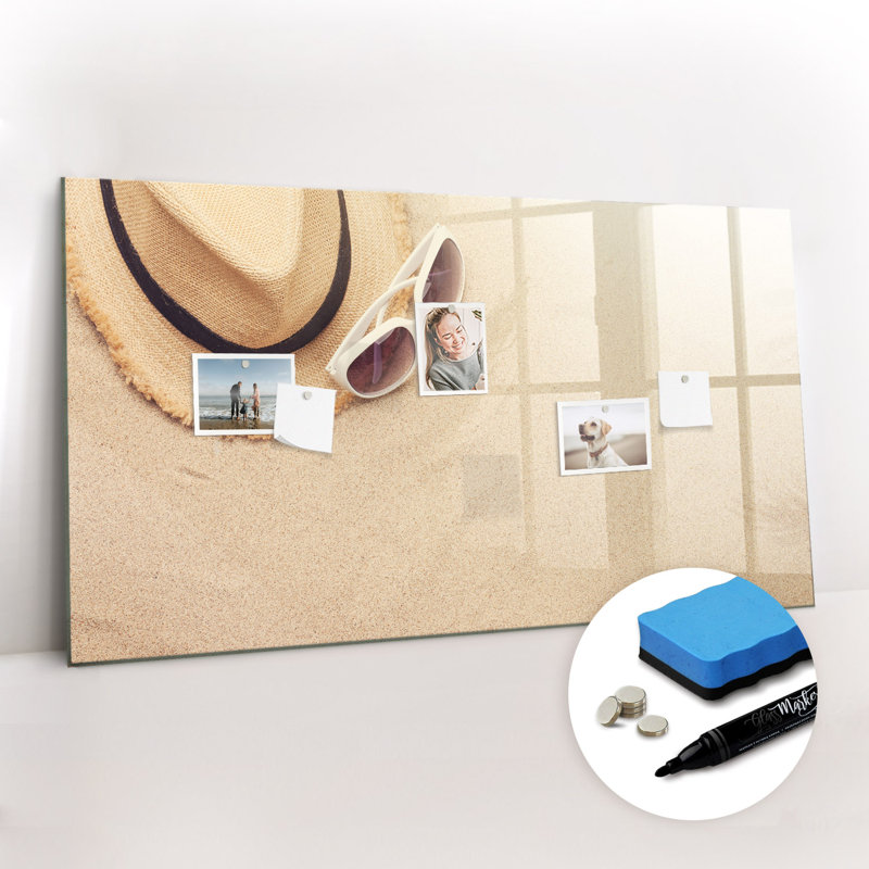 Magnetic Memo Board Whiteboard - 120 x 60 cm - With Marker and Magnets - Summer accessories