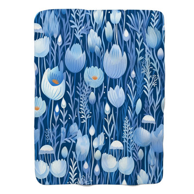 Sapphire Petals - 1 pièce Sherpa Premium