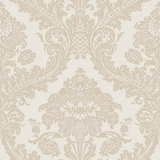 Traditional Damask Italian Vinyl on Non-Woven 33-L x 21-W Cottage Chic Wallpaper Roll