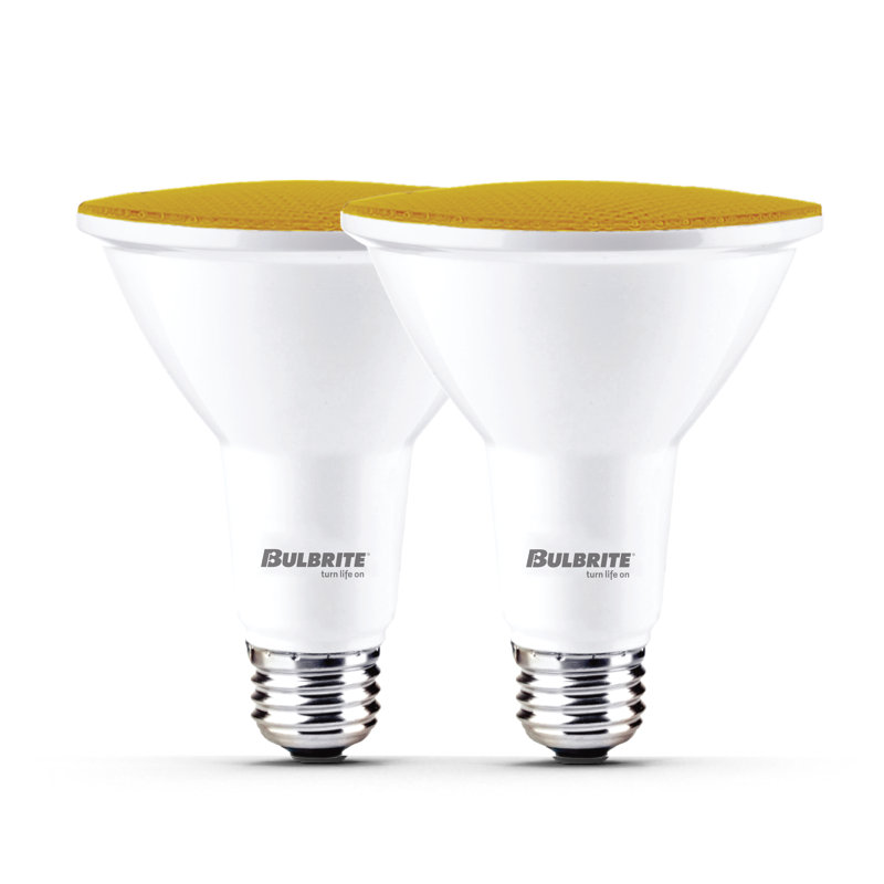 Ampoule DEL d'extérieur à culot moyen E26 équivalente à 90 watts PAR38, Jaune