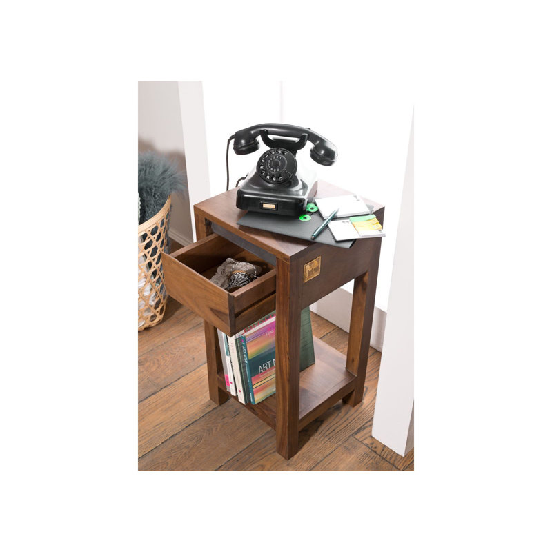 Sydney Solid Wood End Table, Unique noble