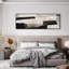 Moderne, géométrique, neutre, collage abstrait, salon, grand, art mural encadré, décoration intérieure (assemblage requis)-107133581