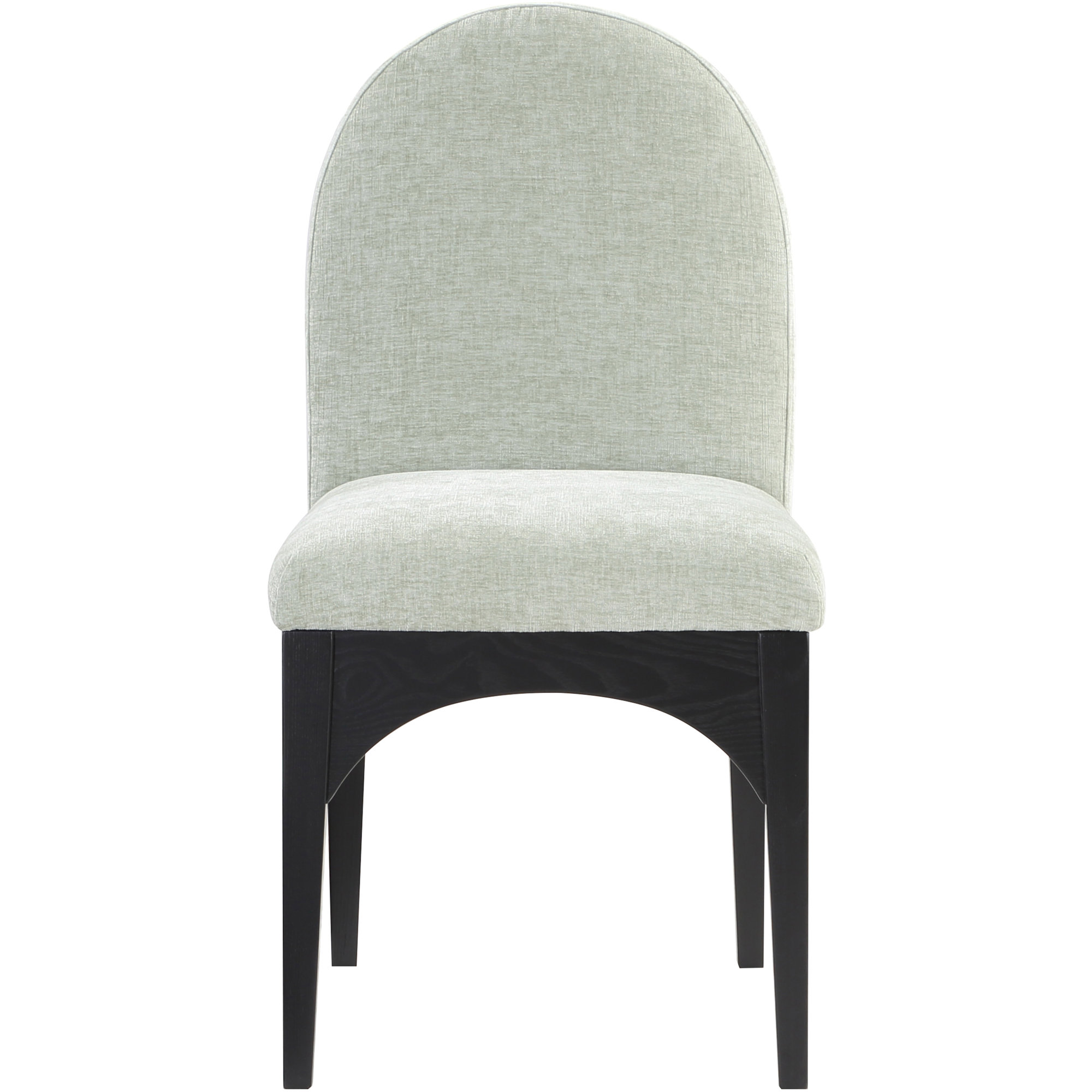 Charith Dining Chair, Mint Chenille, Black