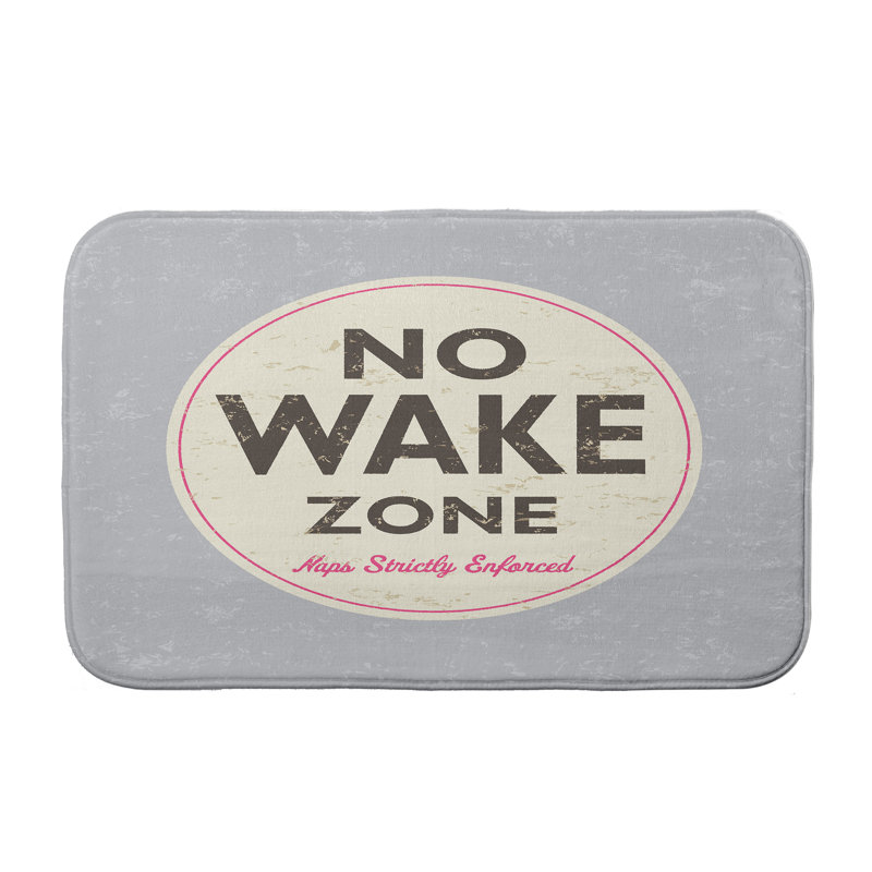 Tapis de bain « Nap Zone » Lepore, l 17 po x L 24 po, Gris