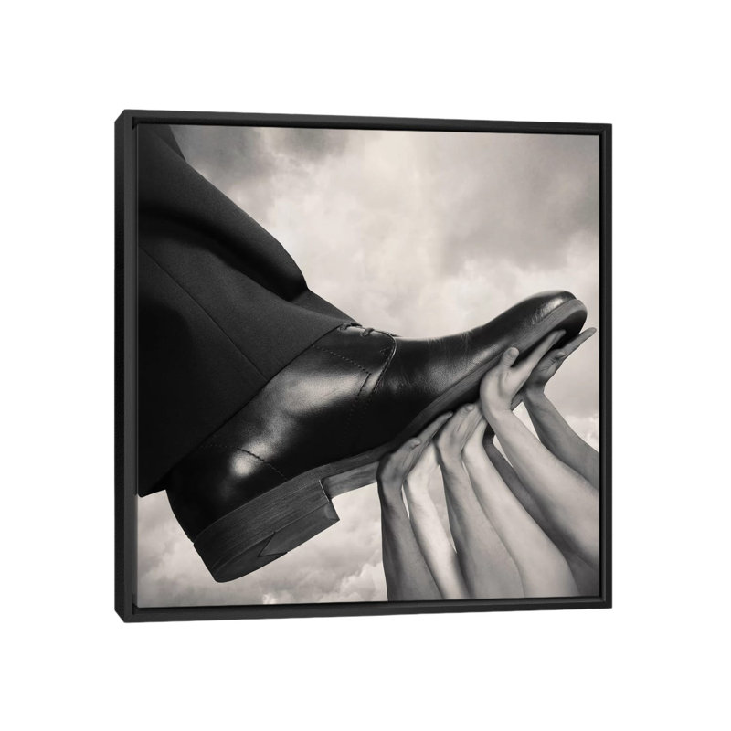 «United», impression sur toile, H 18 po x l 18 po x P 1,5 po, Pas de tapis, Toile avec cadre noir