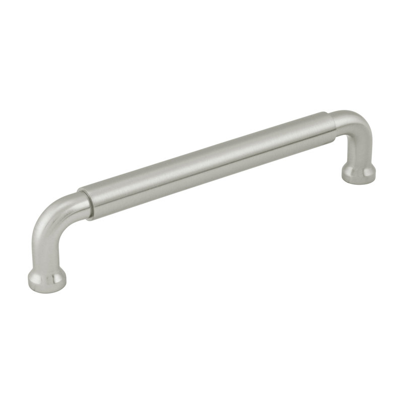 Edgewood Collection Handle Pull - Transitional Hardware for Drawers & Cabinets, Satin Nickel, 6 5/16"