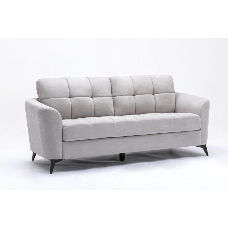 79 po en gris, coussin avec ressorts ensachés