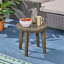 Table d'appoint d'extérieur en bois d'acacia 16 po-2008792025