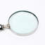 Classic Checkered Handle Magnifying Glass in Steel & Resin - Black 